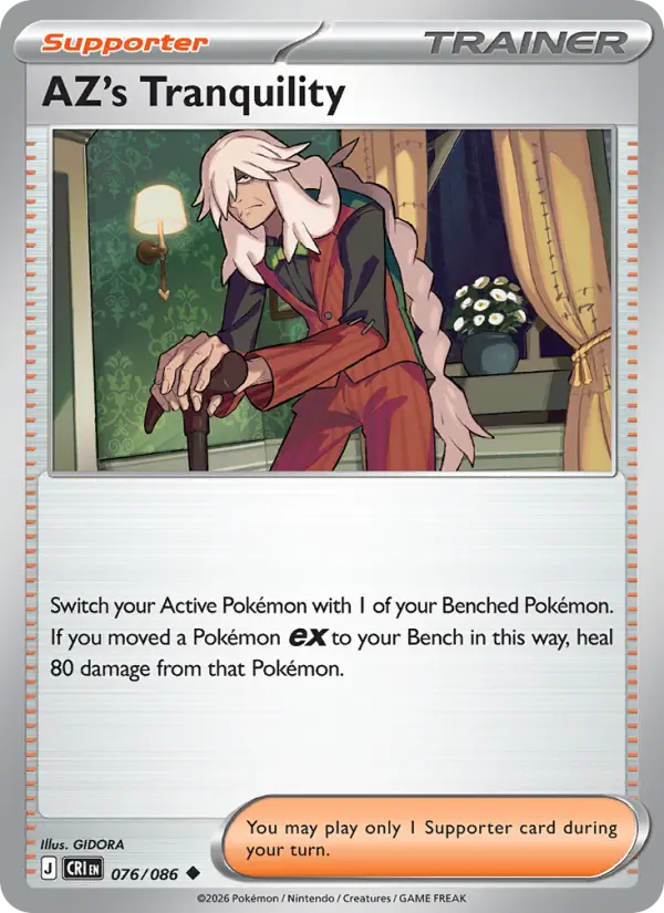 Losse Pokémonkaart 076/086 - AZ's Tranquility - Chaos Rising - [Uncommon]