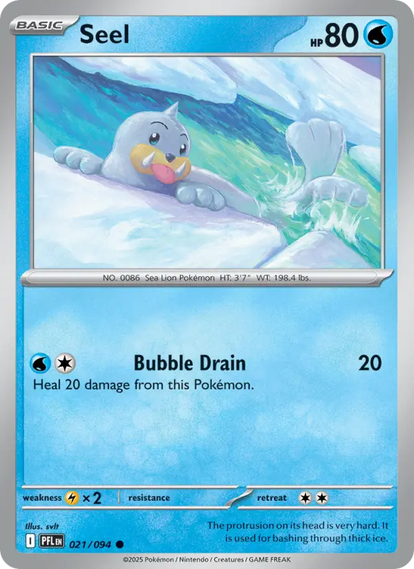 Losse Pokémonkaart 021/094 - Seel - Phantasmal Flames - [Common]
