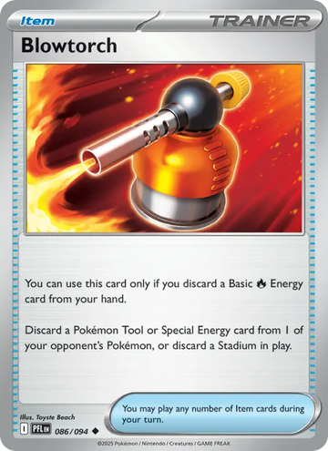 Losse Pokémonkaart 086/094 - Blowtorch - Phantasmal Flames - [Uncommon]