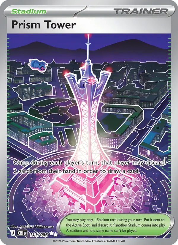 Losse Pokémonkaart 111/086 - Prism Tower - Chaos Rising - [Ultra Rare]