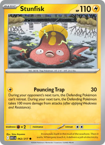 Losse Pokémonkaart 062/217 - Stunfisk - Ascended Heroes - [Common]