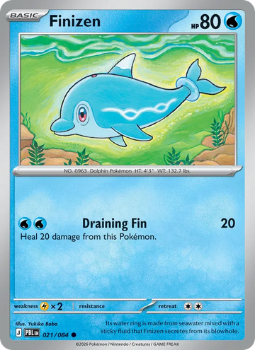 Losse Pokémonkaart 021/084 - Finizen - Pitch Black - [Common]