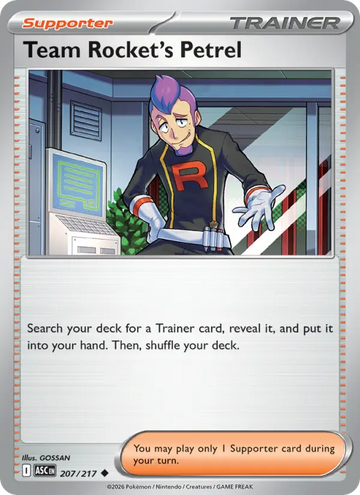 Losse Pokémonkaart 207/217 - Team Rocket's Petrel - Ascended Heroes - [Uncommon] - Reverse Holo