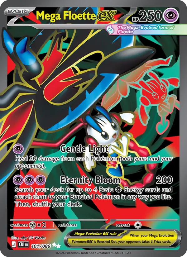 Losse Pokémonkaart 101/086 - Mega Floette ex - Chaos Rising - [Ultra Rare]
