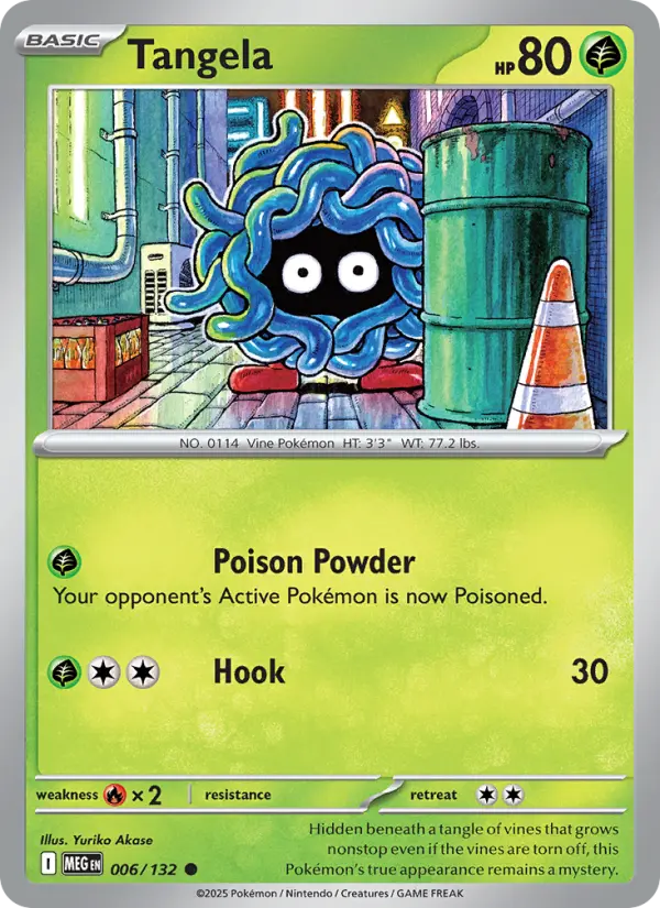Losse Pokémonkaart 006/132 - Tangela - Mega Evolution - [Common]