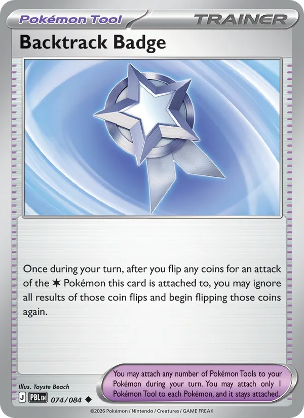 Losse Pokémonkaart 074/084 - Backtrack Badge - Pitch Black - [Uncommon]