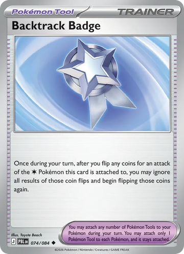Losse Pokémonkaart 074/084 - Backtrack Badge - Pitch Black - [Uncommon]