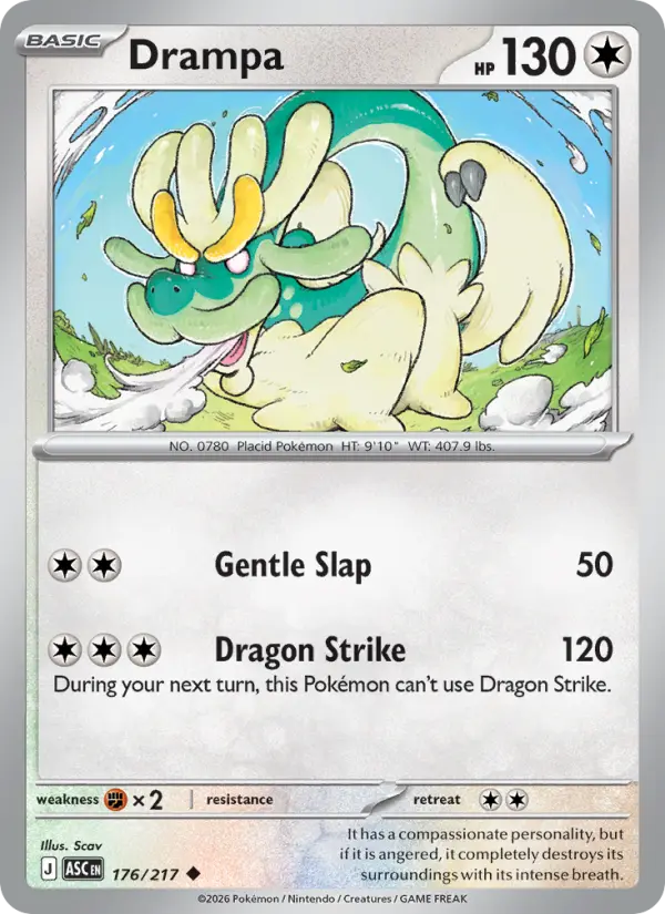 Losse Pokémonkaart 176/217 - Drampa - Ascended Heroes - [Uncommon] - Friendball Reverse Holo