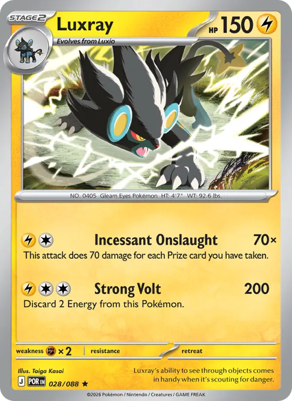 Losse Pokémonkaart 028/088 - Luxray - Perfect Order - [Rare]