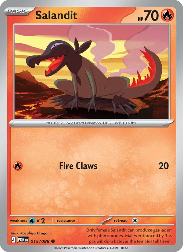 Losse Pokémonkaart 015/088 - Salandit - Perfect Order - [Common]