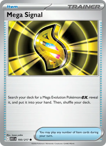 Losse Pokémonkaart 193/217 - Mega Signal - Ascended Heroes - [Common] - Reverse Holo