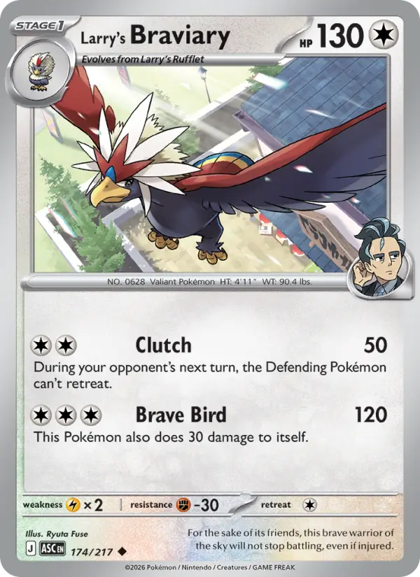 Losse Pokémonkaart 174/217 - Larry's Braviary - Ascended Heroes - [Uncommon]