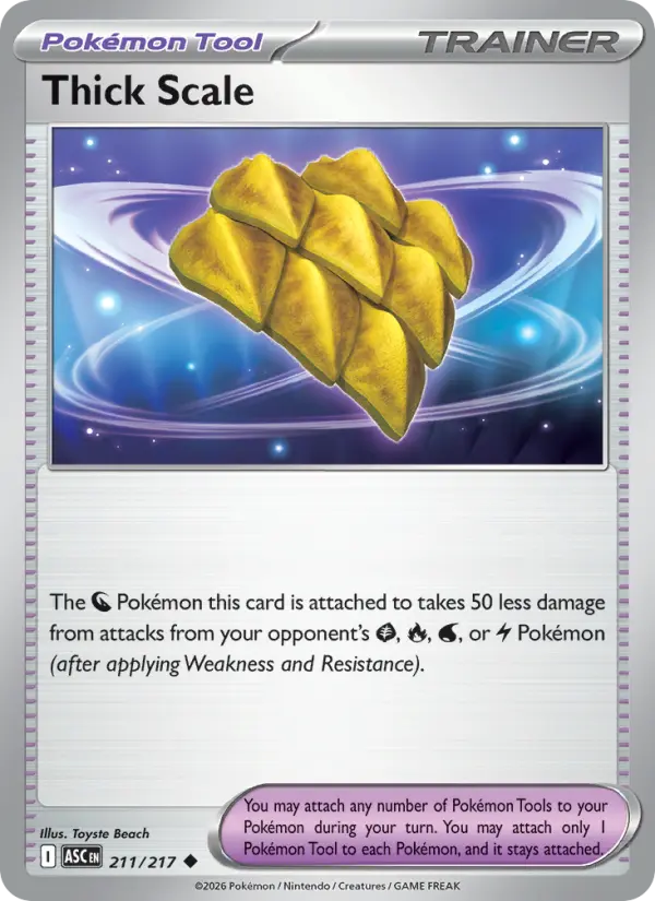 Losse Pokémonkaart 211/217 - Thick Scale - Ascended Heroes - [Uncommon]