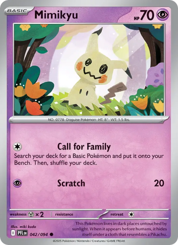 Losse Pokémonkaart 042/094 - Mimikyu - Phantasmal Flames - [Common]