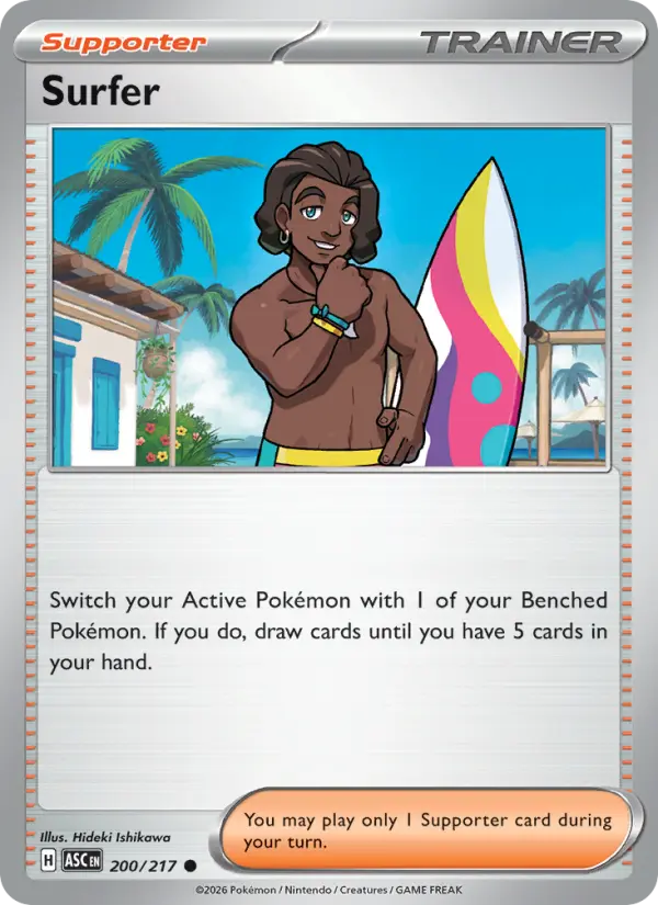 Losse Pokémonkaart 200/217 - Surfer - Ascended Heroes - [Common]