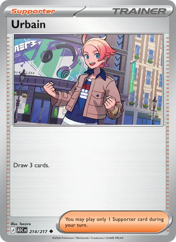 Losse Pokémonkaart 214/217 - Urbain - Ascended Heroes - [Uncommon] - Reverse Holo