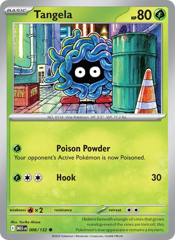 Losse Pokémonkaart 006/132 - Tangela - Mega Evolution - [Common]