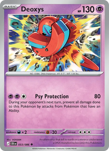 Losse Pokémonkaart 033/086 - Deoxys - Chaos Rising - [Uncommon]