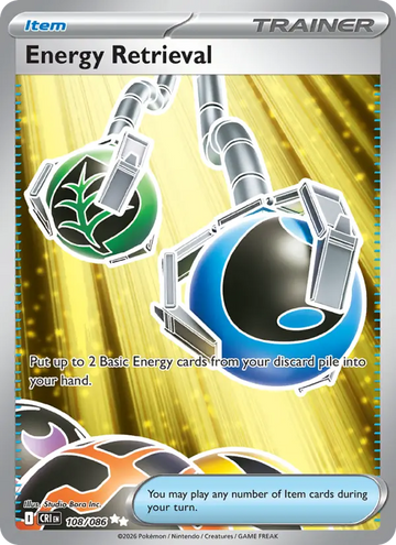 Losse Pokémonkaart 108/086 - Energy Retrieval - Chaos Rising - [Ultra Rare]