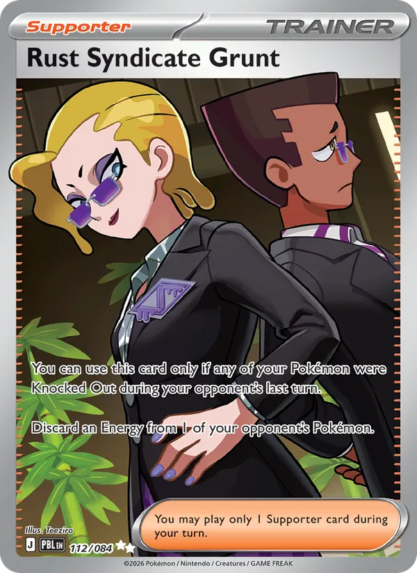 Losse Pokémonkaart 112/084 - Rust Syndicate Grunt - Pitch Black - [Ultra Rare]