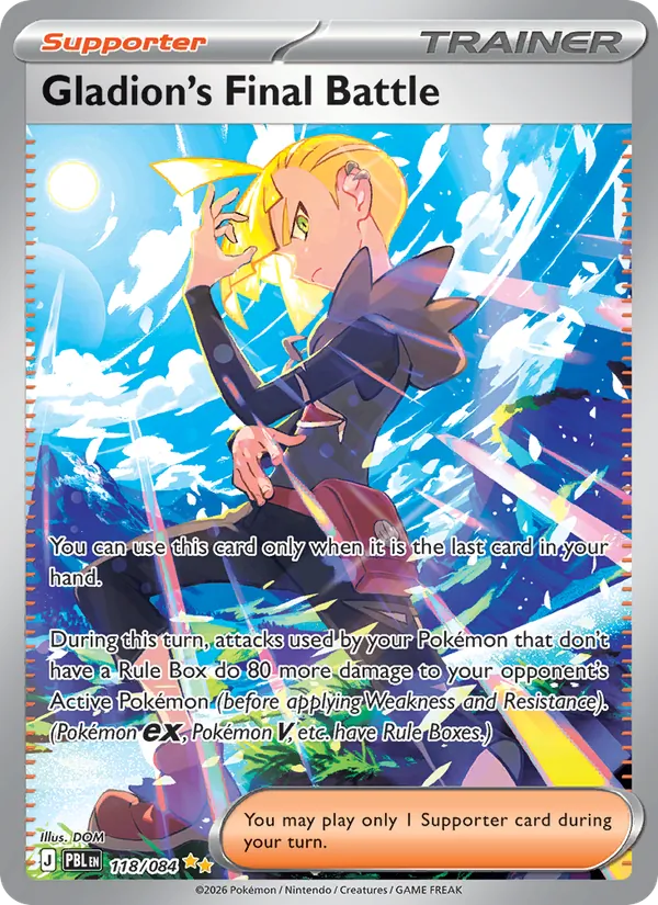 Losse Pokémonkaart 118/084 - Gladion's Final Battle - Pitch Black - [Special illustration rare]