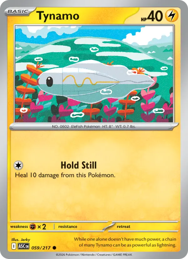 Losse Pokémonkaart 059/217 - Tynamo - Ascended Heroes - [Common] - Quickball Reverse Holo