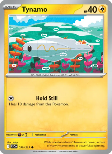 Losse Pokémonkaart 059/217 - Tynamo - Ascended Heroes - [Common] - Quickball Reverse Holo
