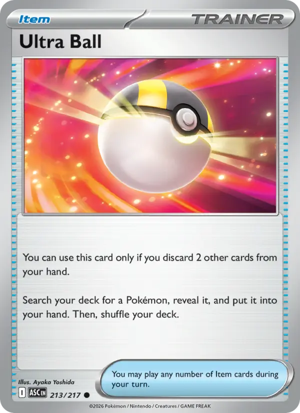 Losse Pokémonkaart 213/217 - Ultra Ball - Ascended Heroes - [Common]