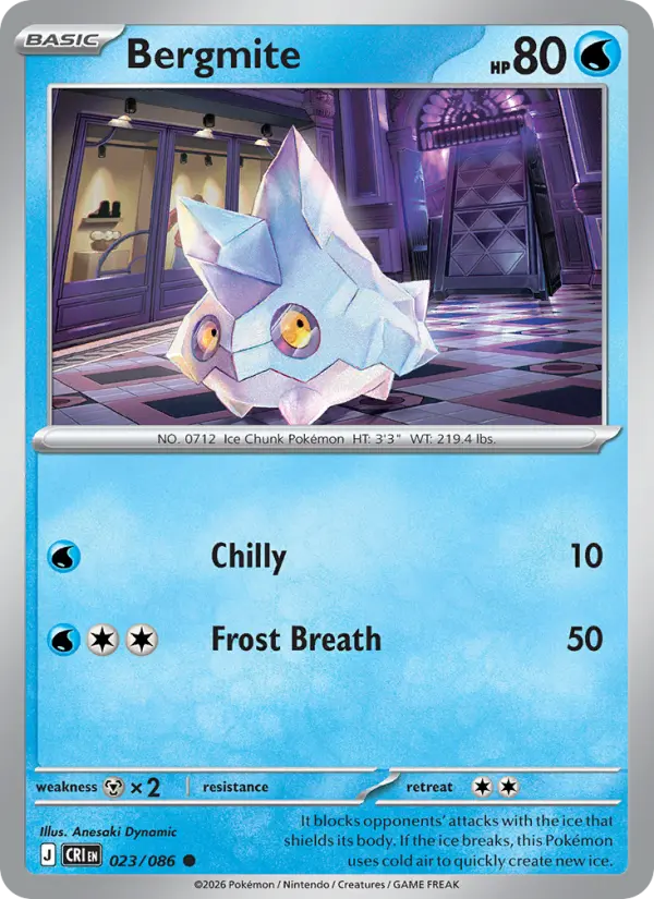 Losse Pokémonkaart 023/086 - Bergmite - Chaos Rising - [Common]