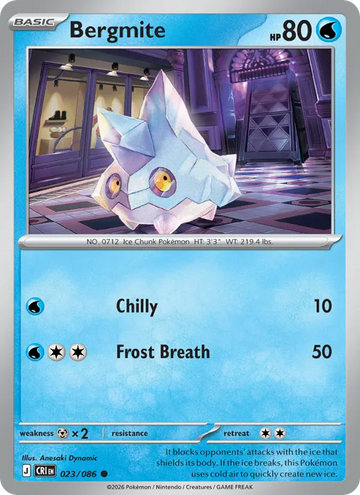 Losse Pokémonkaart 023/086 - Bergmite - Chaos Rising - [Common]