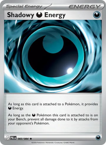 Losse Pokémonkaart 083/084 - Shadowy Darkness Energy - Pitch Black - [Rare] - Reverse Holo
