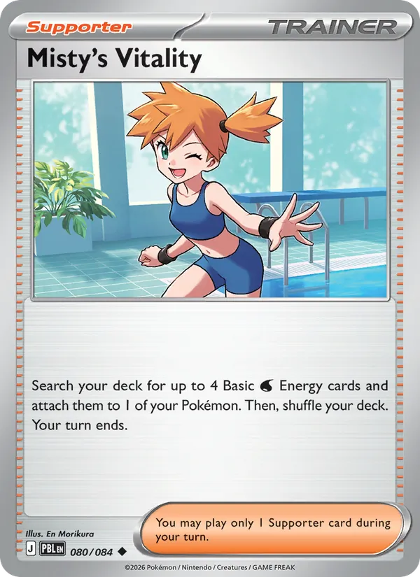 Losse Pokémonkaart 080/084 - Misty's Vitality - Pitch Black - [Uncommon] - Reverse Holo