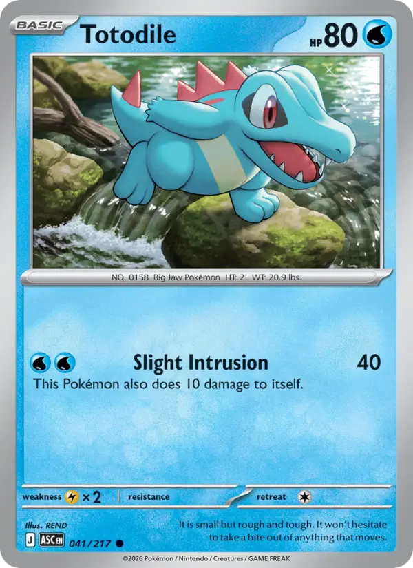 Losse Pokémonkaart 041/217 - Totodile - Ascended Heroes - [Common]