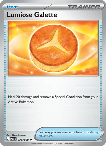 Losse Pokémonkaart 078/088 - Lumiose Galette - Perfect Order - [Uncommon]