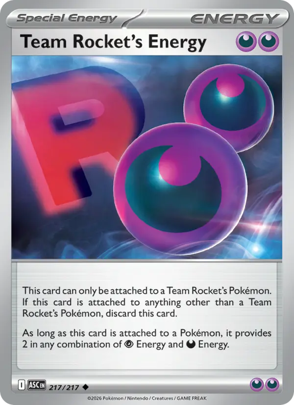 Losse Pokémonkaart 217/217 - Team Rocket's Energy - Ascended Heroes - [Uncommon]