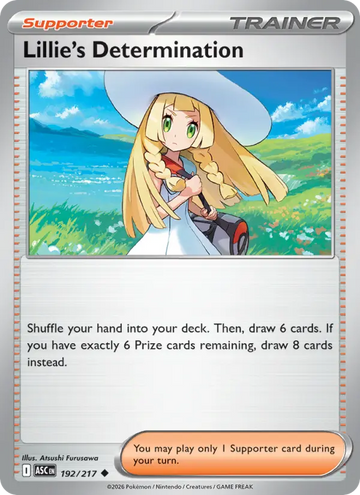 Losse Pokémonkaart 192/217 - Lillie's Determination - Ascended Heroes - [Uncommon] - Reverse Holo