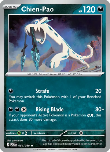 Losse Pokémonkaart 054/088 - Chien-Pao - Perfect Order - [Rare]