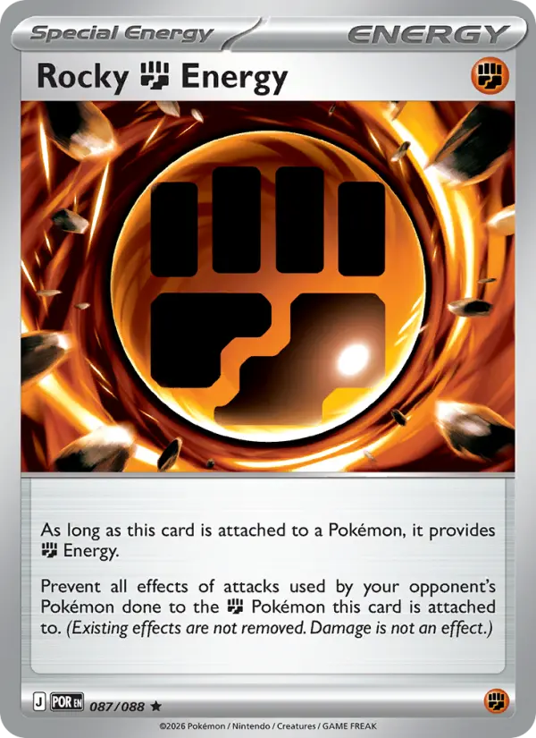 Losse Pokémonkaart 087/088 - Rocky Fighting Energy - Perfect Order - [Rare]