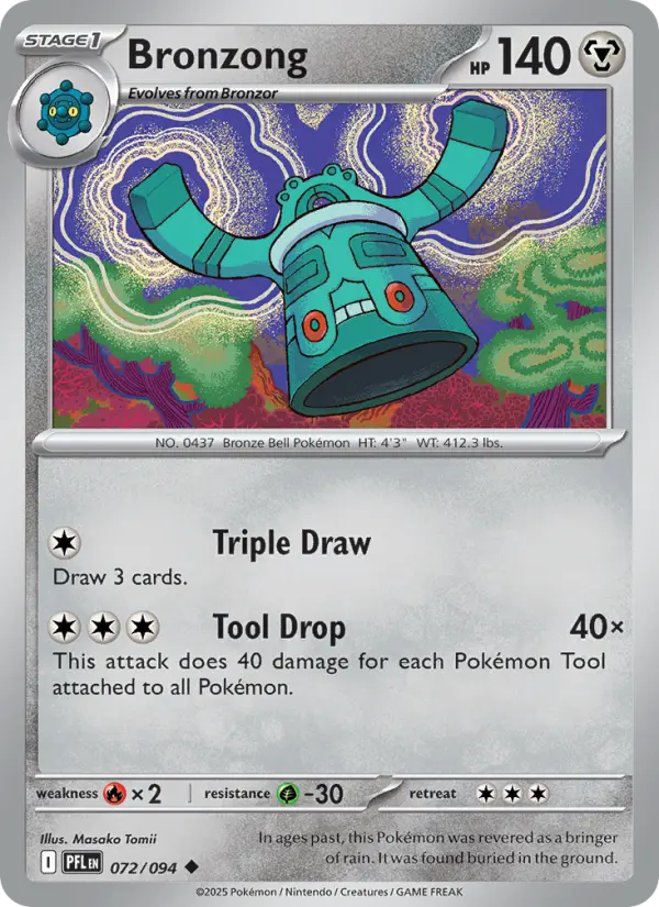 Losse Pokémonkaart 072/094 - Bronzong - Phantasmal Flames - [Uncommon]