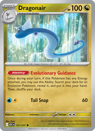 Losse Pokémonkaart 151/217 - Dragonair - Ascended Heroes - [Uncommon] - Loveball Reverse Holo