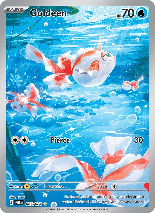 Losse Pokémonkaart 087/084 - Goldeen - Pitch Black - [Illustration rare]
