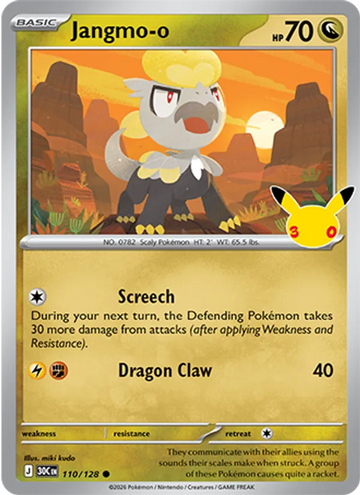 Losse Pokémonkaart 110/128 - Jangmo-o - 30th Celebration - [Common]
