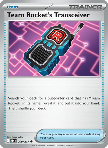 Losse Pokémonkaart 209/217 - Team Rocket's Transceiver - Ascended Heroes - [Uncommon]