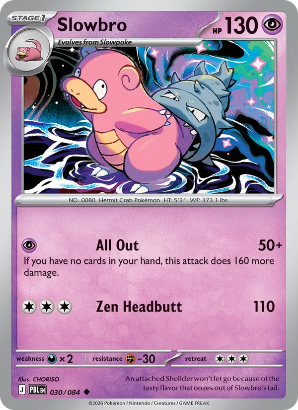 Losse Pokémonkaart 030/084 - Slowbro - Pitch Black - [Uncommon] - Reverse Holo