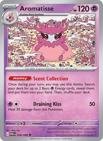 Losse Pokémonkaart 036/088 - Aromatisse - Perfect Order - [Uncommon]