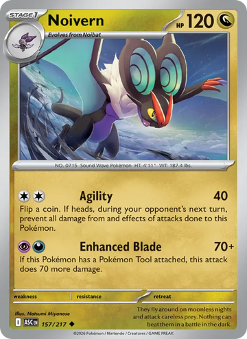 Losse Pokémonkaart 157/217 - Noivern - Ascended Heroes - [Uncommon]