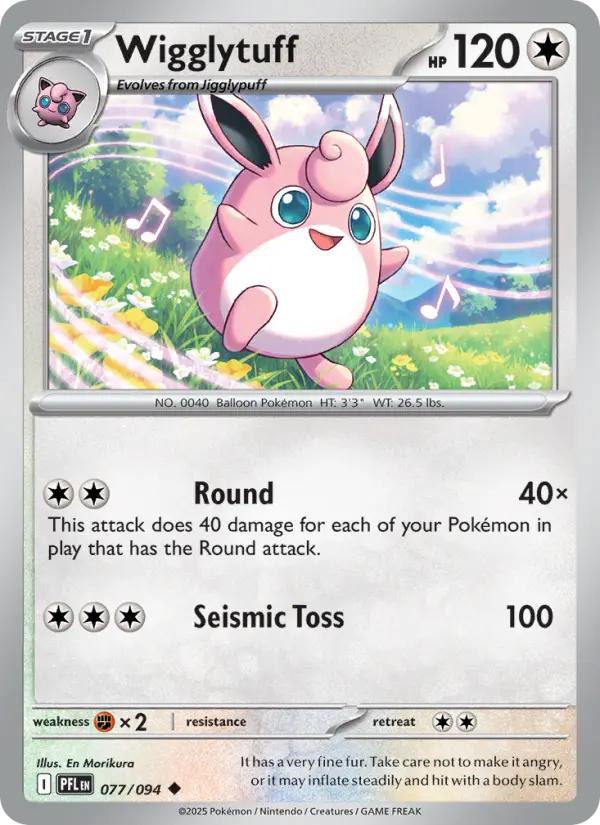 Losse Pokémonkaart 077/094 - Wigglytuff - Phantasmal Flames - [Uncommon]
