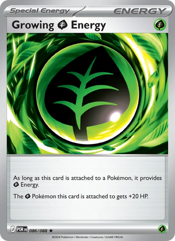 Losse Pokémonkaart 086/088 - Growing Grass Energy - Perfect Order - [Rare]