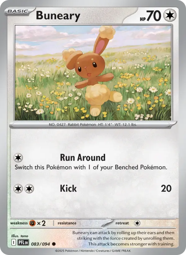 Losse Pokémonkaart 083/094 - Buneary - Phantasmal Flames - [Common]