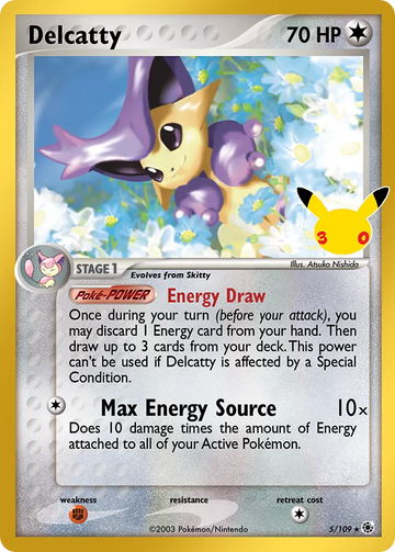 Losse Pokémonkaart 5/109 - Delcatty - 30th Celebration: Classic Collection - [Classic Collection]